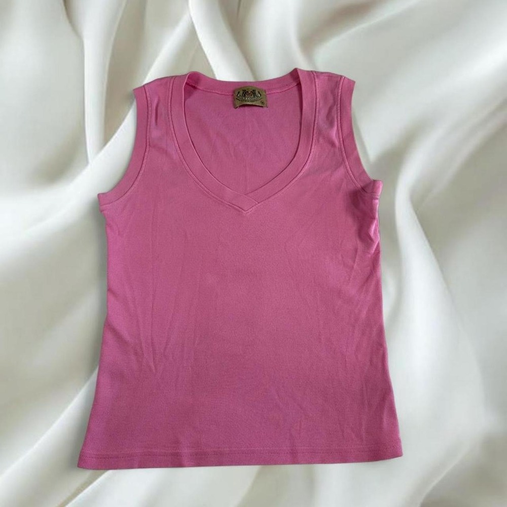 Juicy Couture pink sleeveless sweater babydoll‎ top y2k vintage mcbling